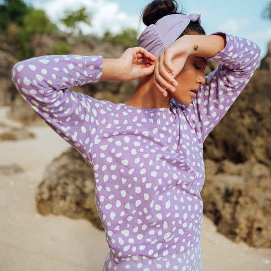 ARNOLDI Organic Cotton Sweatshirt, in Lilac Purple - Wear and Wander