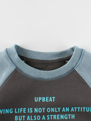 Arrival Unisex Letters Print Crew Neck Long Sleeves Thick Sweatshirt - Wear and Wander