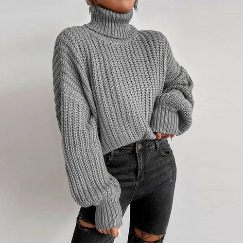 Autumn And Winter Fashion Fall Shoulder Long Sleeve Knitted Loose Pull - Wear and Wander