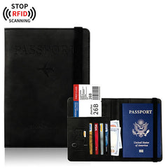 PU Leather Wallet Travel Passport Purse Card Male Travel Accessories Hand Carry Passport Business Cards Holder Wallet