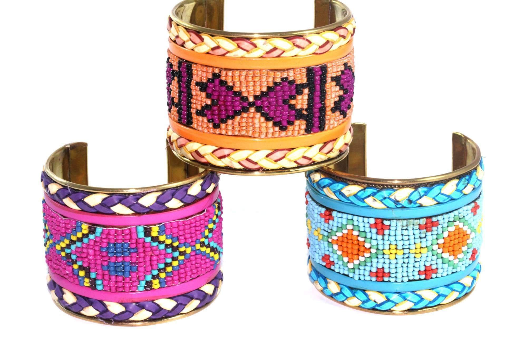 Beaded Cuff Bangles - Wear and Wander