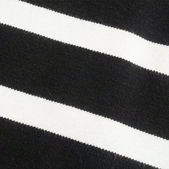 Black and White Striped Knitted Sweater - Wear and Wander