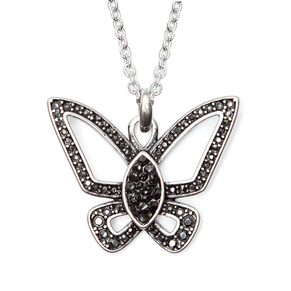 Black & Bold Butterfly Necklace - Wear and Wander