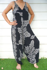 Black Butterfly Hippie Jumpsuits, Boho Rompers, Festival Clothing - Wear and Wander