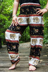 Black ELEPHANT Pants Women Harem Pants Boho Pants - Wear and Wander