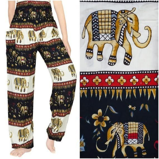 Black ELEPHANT Pants Women Harem Pants Boho Pants - Wear and Wander