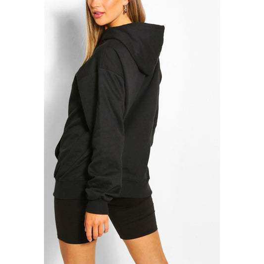 Black Oversized Boyfriend Hoodie - Wear and Wander
