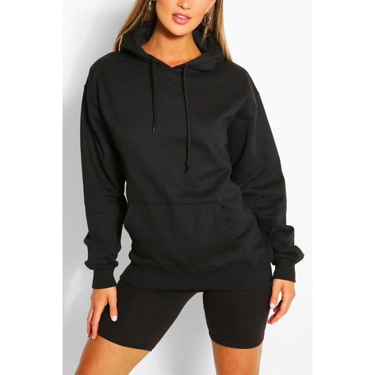 Black Oversized Boyfriend Hoodie - Wear and Wander