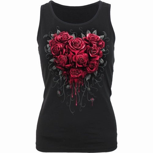 BLEEDING HEART - Razor Back Top Black - Wear and Wander