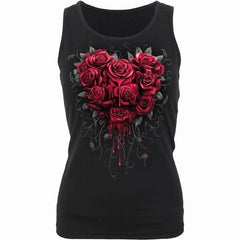 BLEEDING HEART - Razor Back Top Black - Wear and Wander