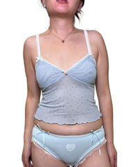 Blue Crystal rose camitop panty set - Wear and Wander