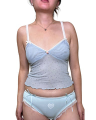 Blue Crystal rose camitop panty set - Wear and Wander