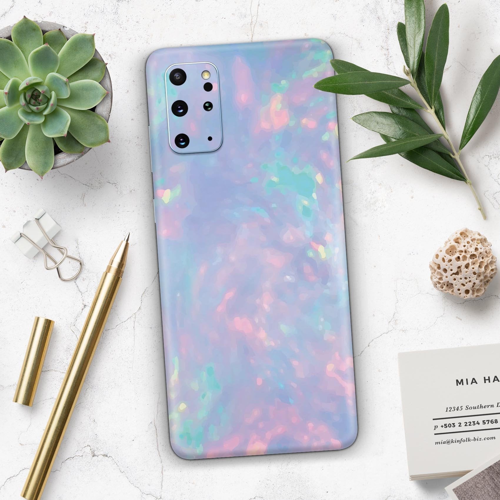 Blurry Opal Gemstone - Full Body Skin Decal Wrap Kit for Samsung - Wear and Wander