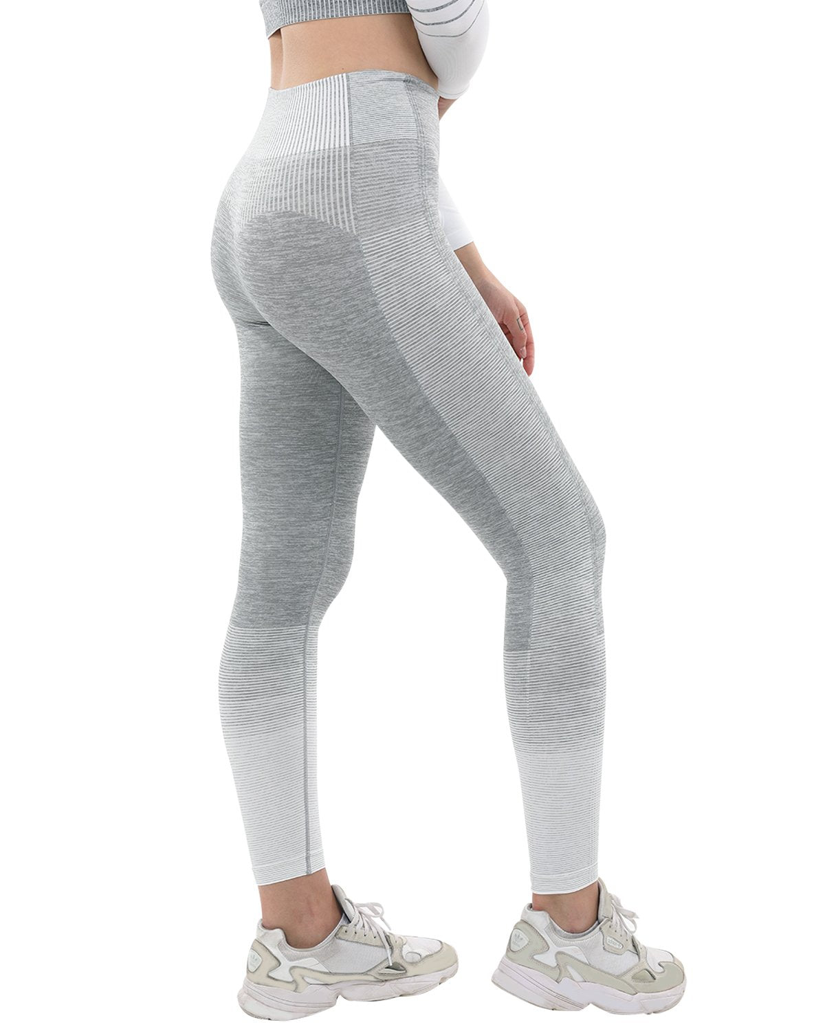 Bocana Seamless Leggings - Grey & White - Wear and Wander