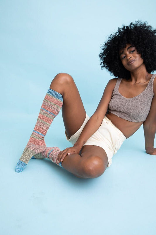 Boho Stripe Boot Socks - Wear and Wander