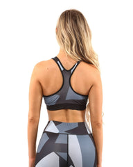 Bondi Set - Leggings & Sports Bra - Black/Grey - Wear and Wander