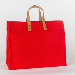 Box Tote Bag Canvas and Leather - Wear n Wander