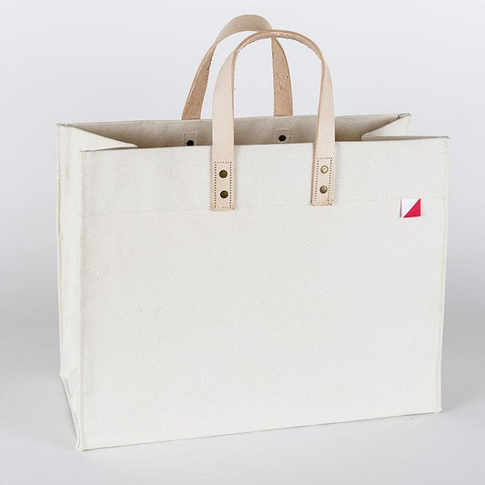 Box Tote Bag Canvas and Leather - Wear n Wander