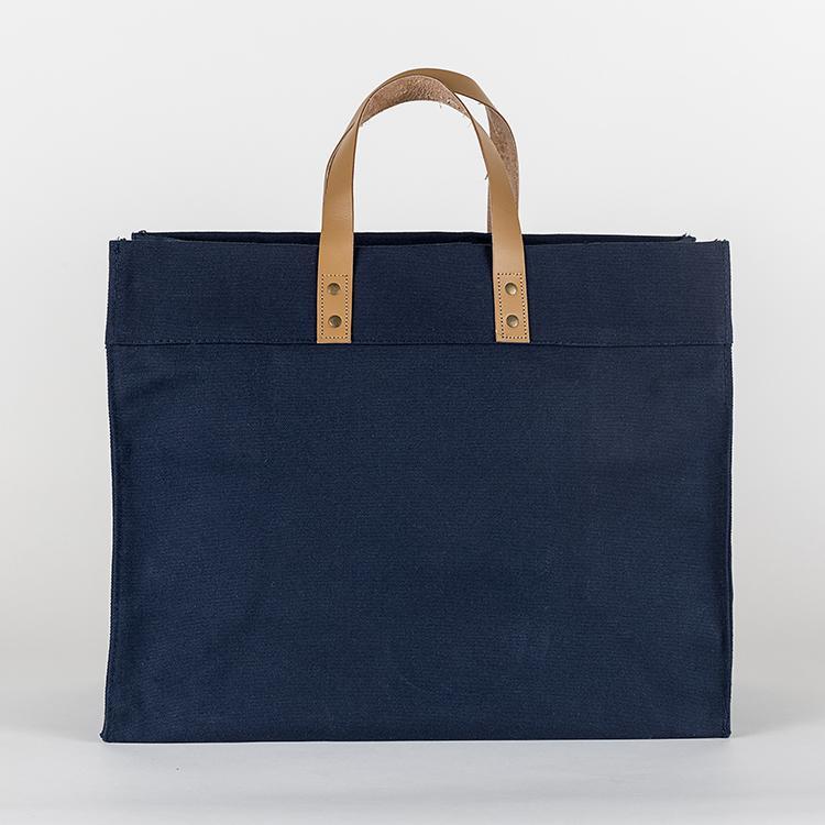 Box Tote Bag Canvas and Leather - Wear n Wander