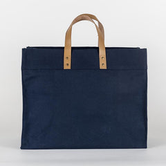 Box Tote Bag Canvas and Leather - Wear n Wander