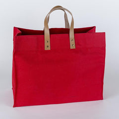 Box Tote Bag Canvas and Leather - Wear n Wander