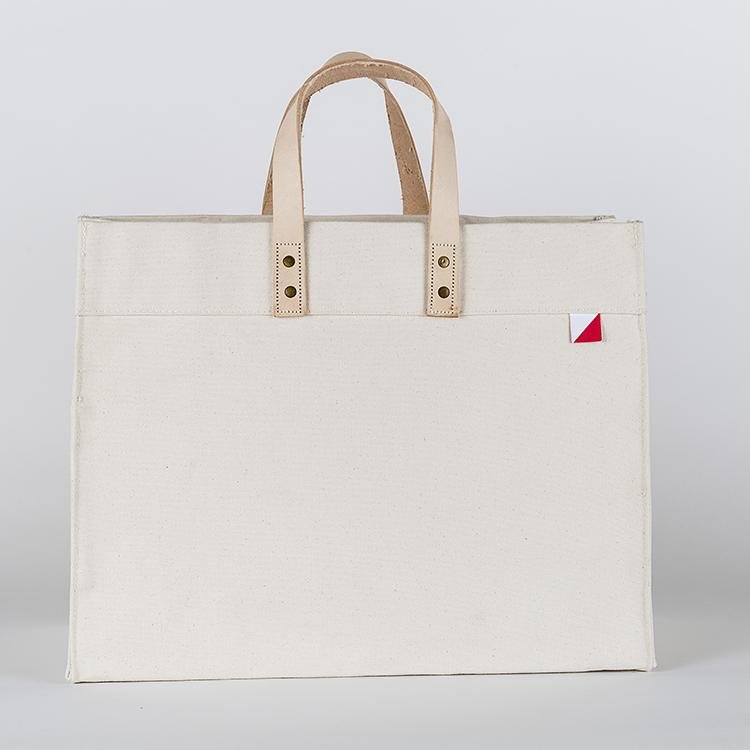 Box Tote Bag Canvas and Leather - Wear n Wander