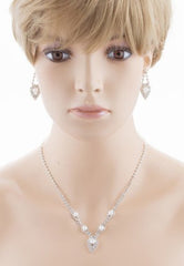 Bridal Wedding Crystal Rhinestone Pearl Fashion Jewelry Set - Wear and Wander