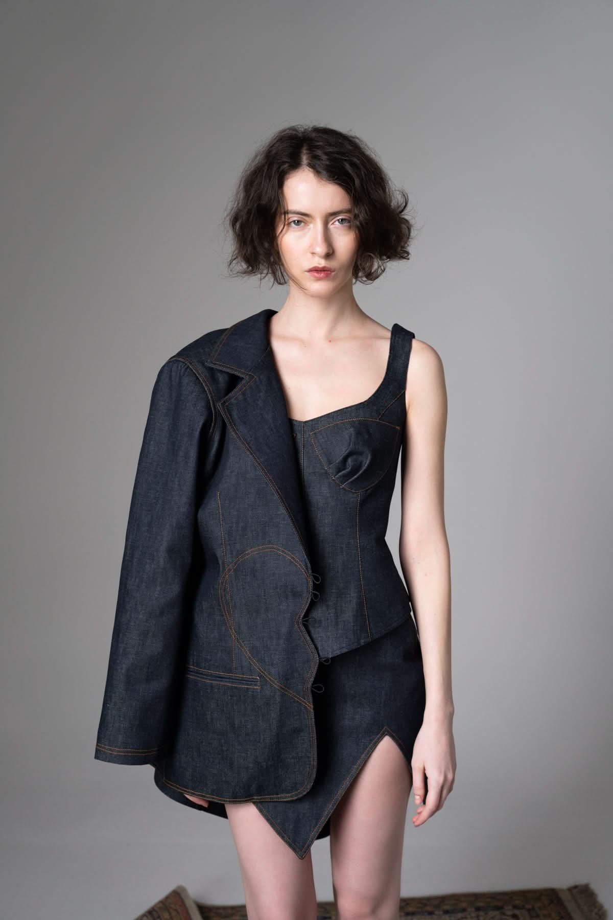 Broken heart denim blazer - Wear and Wander