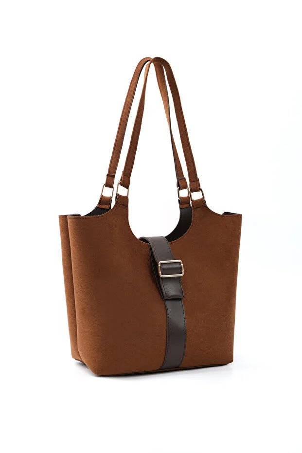 Brown Faux Leather Snap Closure Crossbody Hand Bag Single Brown - Wear n Wander