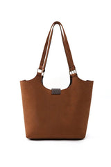 Brown Faux Leather Snap Closure Crossbody Hand Bag Single Brown - Wear n Wander