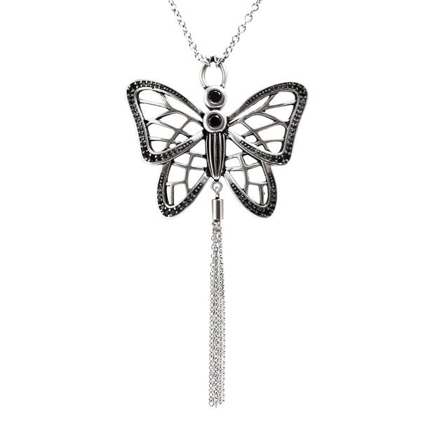 Butterfly Necklace Gossamer Wings with Cubic Zirconia - Wear and Wander