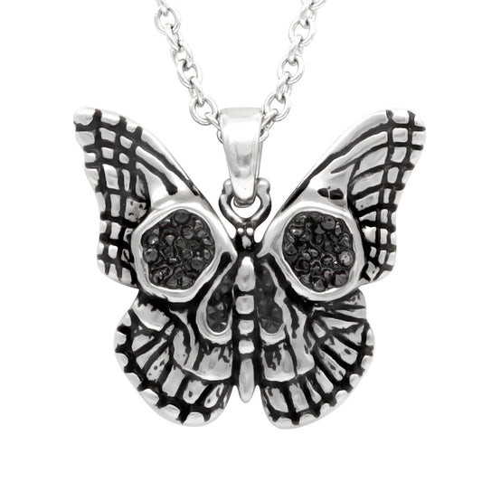 Butterfly skull necklace - Wear and Wander