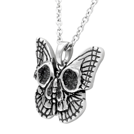 Butterfly skull necklace - Wear and Wander