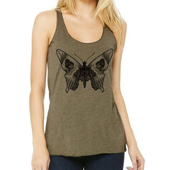 Butterfly skull racerback tank - Wear and Wander