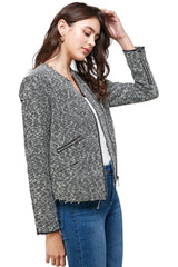 Textured Zip-Up Jacket – Casual Elegance