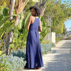 CALLIE MAXI DRESS - NAVY - Wear and Wander