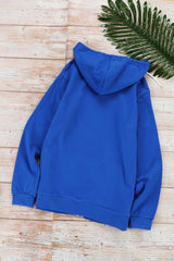 Casual Blue Zip - up Hoodie Jacket - Wear and Wander