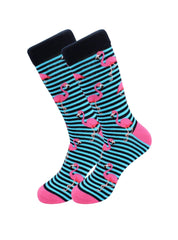 Casual Designer Trending Animal Socks - Flamingo for Men and Women - Wear and Wander