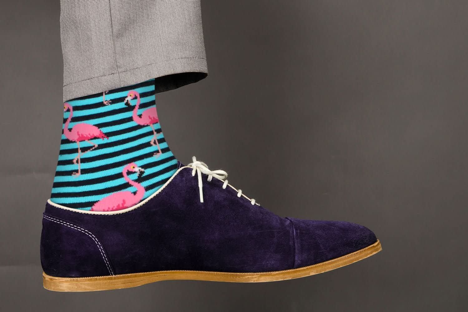 Casual Designer Trending Animal Socks - Flamingo for Men and Women - Wear and Wander