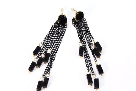 Chain & Beads Dangle Earrings - Wear and Wander