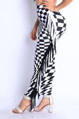 Checkered Elastic High Waist Stretch Bodycon Maxi Pencil Skirt - Wear and Wander