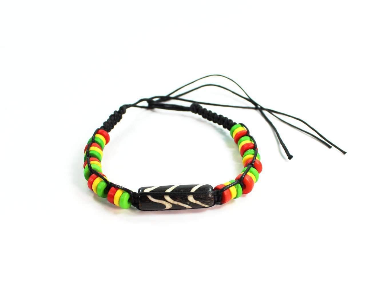 Chevron Pattern & Rasta Vibes Friendship Bracelet - Wear and Wander