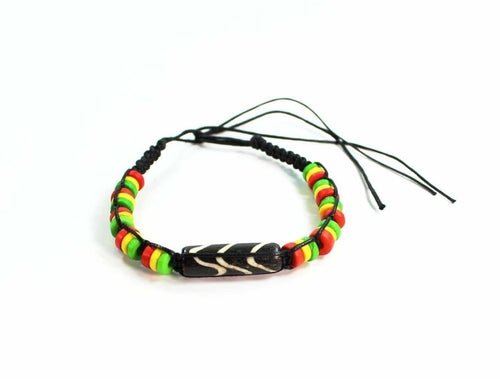 Chevron Pattern & Rasta Vibes Friendship Bracelet - Wear and Wander