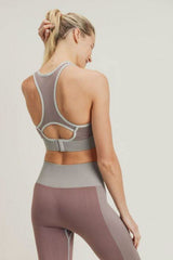 Chevron Track Seamless Hybrid Racerback Sports Bra - Wear and Wander