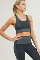 Chevron Track Seamless Hybrid Racerback Sports Bra - Wear and Wander