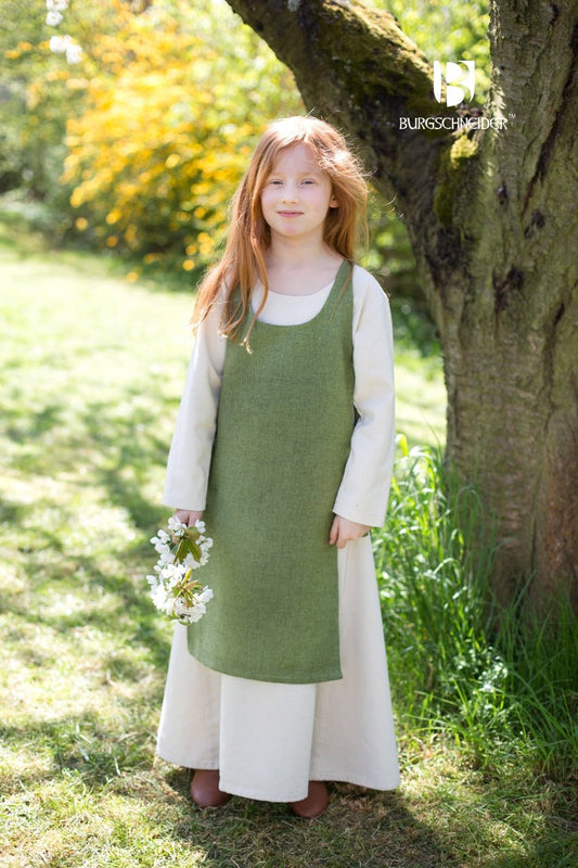 Children's Over Dress Ylva Linden Green - Wear and Wander