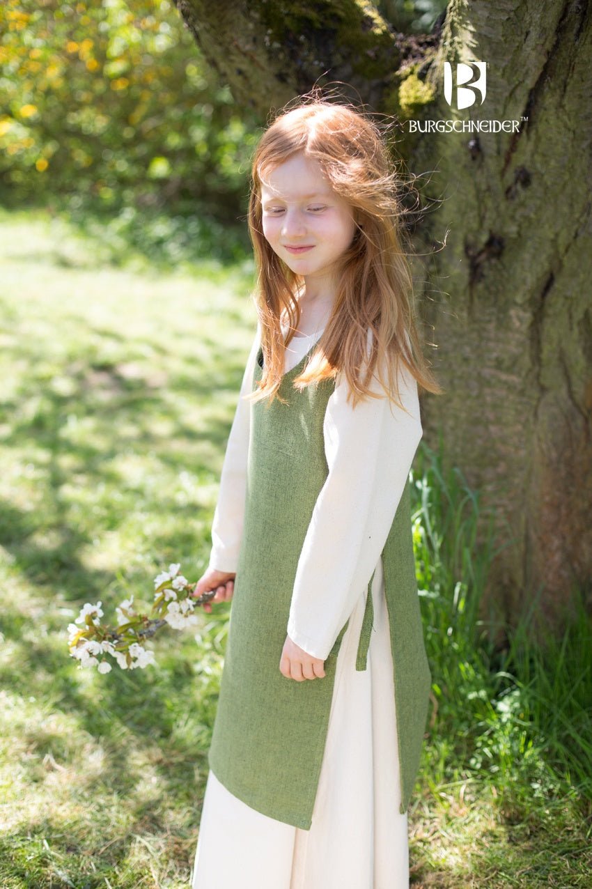 Children's Over Dress Ylva Linden Green - Wear and Wander