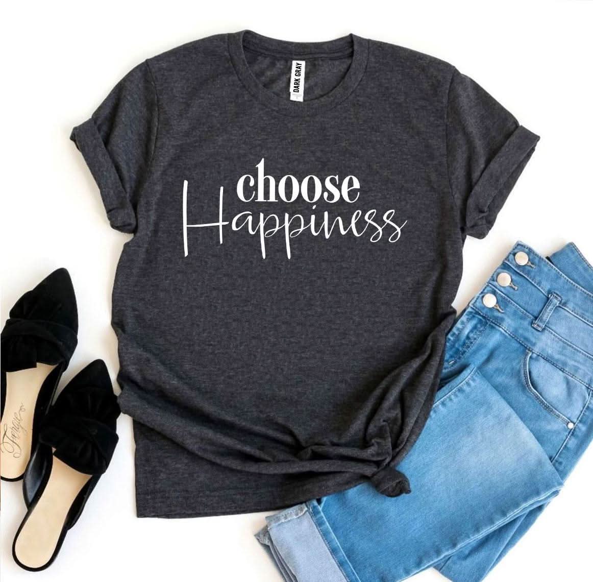 Choose Happiness T-shirt - Wear and Wander