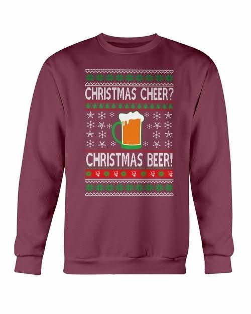 Christmas Cheers Beer Sweatshirt - Wear and Wander