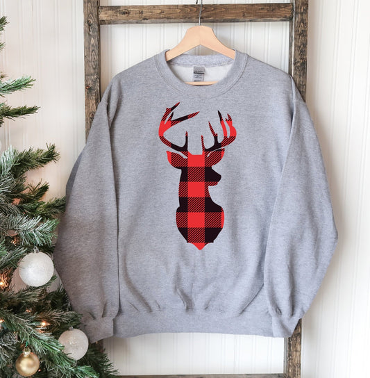 Christmas Deer Sweatshirt - Wear and Wander